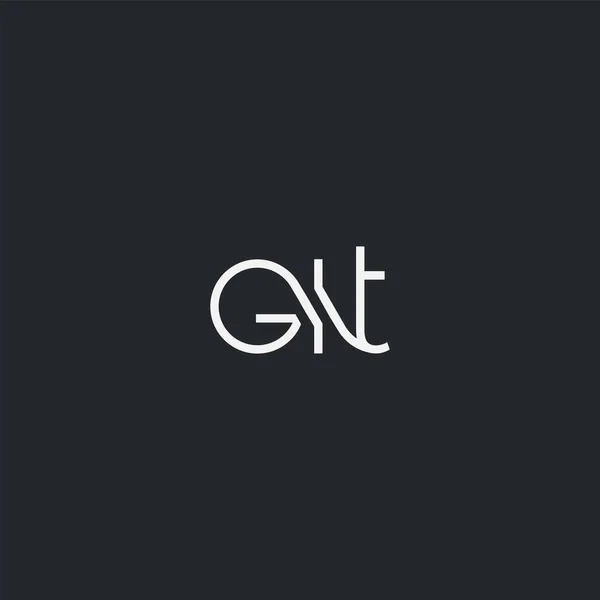 Logo Git Para Modelo Cartão Visita Vetor —  Vetores de Stock