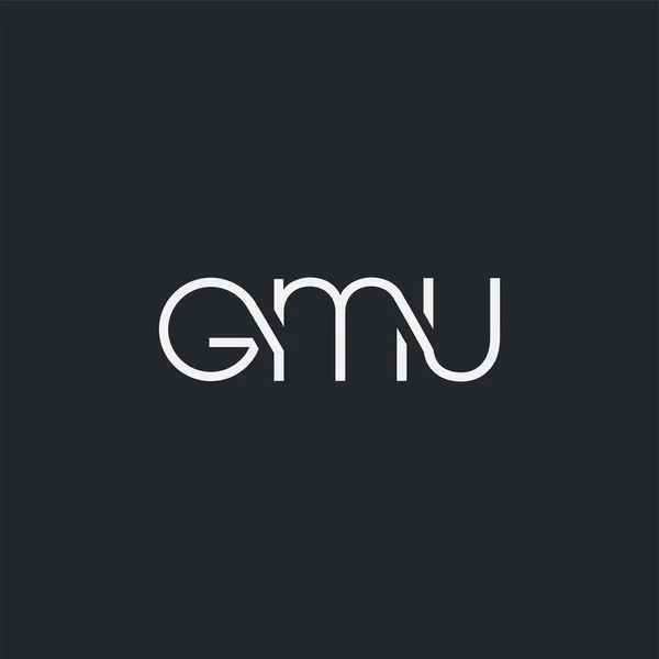 Логотип Gmu Шаблона Визитной Карточки Вектор — стоковый вектор