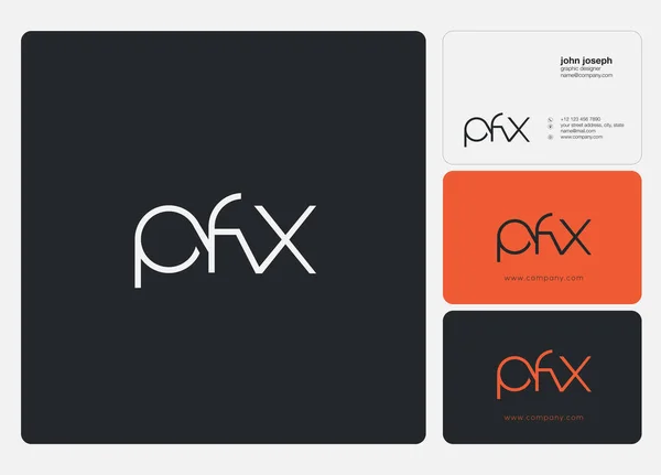 Kartı Şablonu Için Logo Pfx Vektör — Stok Vektör
