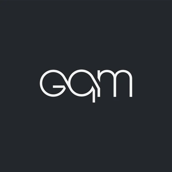 Логотип Gqm Шаблона Визитной Карточки Вектор — стоковый вектор