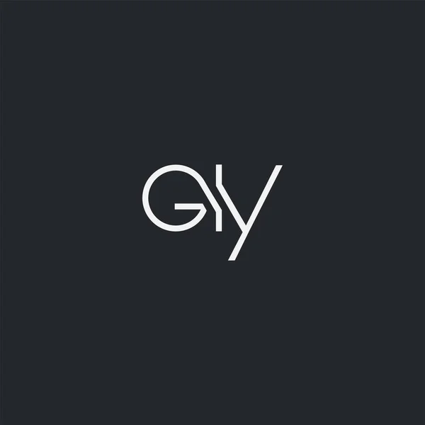 Λογότυπο Giy Για Πρότυπο Επιχειρηματικής Κάρτας Διάνυσμα — Διανυσματικό Αρχείο