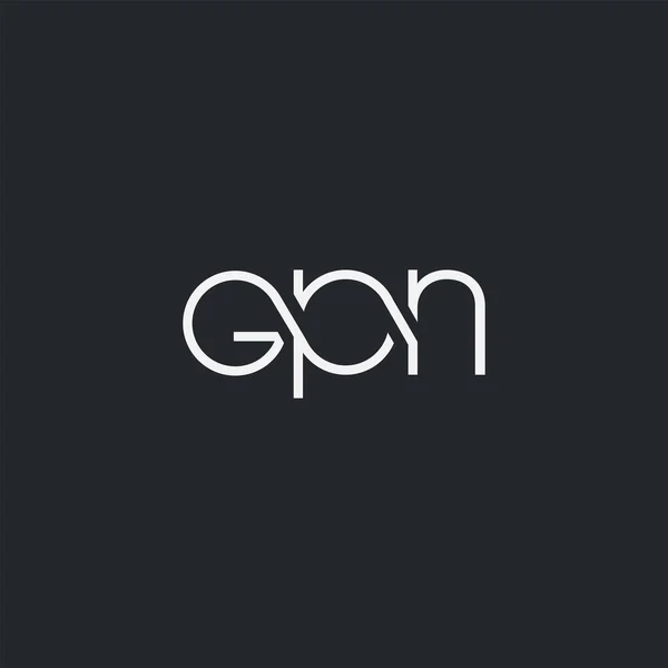 Logo Gpn Pro Šablonu Vizitky Vektor — Stockový vektor