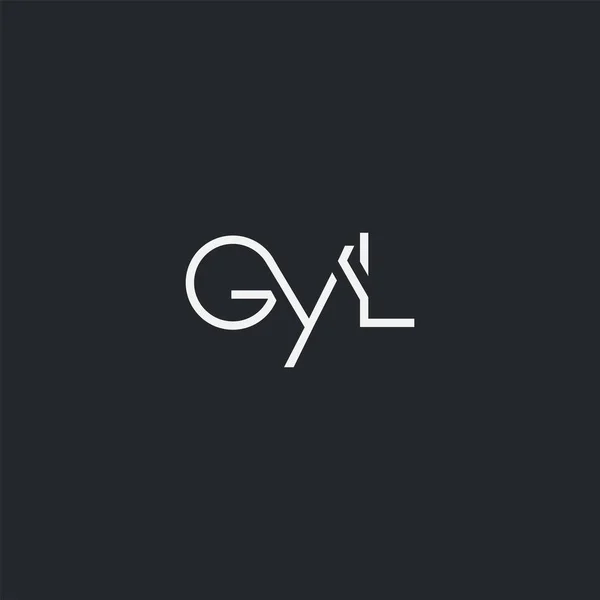 Gyl Logo Pour Modèle Carte Visite Vecteur — Image vectorielle