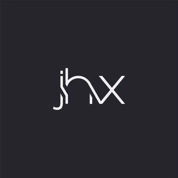 Logo Jhx Business Card Template Vector — 스톡 벡터