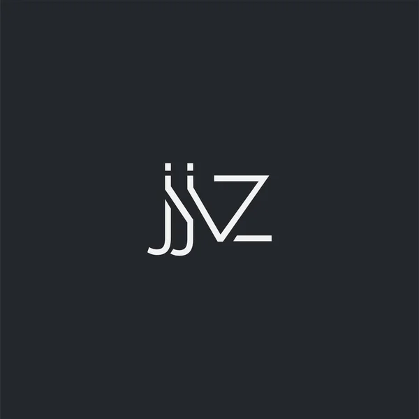 Logo Jjz Modello Biglietto Visita Vettore — Vettoriale Stock