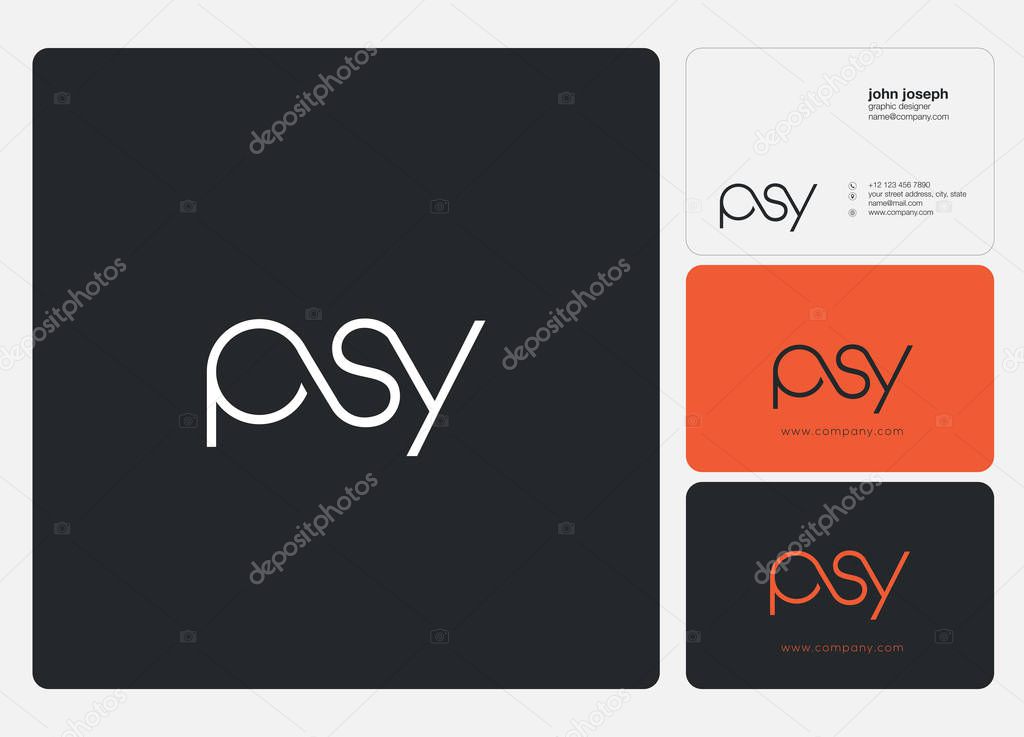 logo psy for Business Card Template, Vector