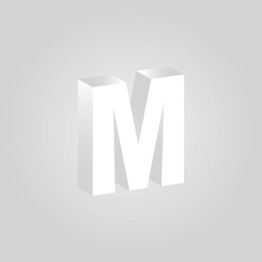 İş Kartı Şablonu için Gradyan logosu M, Vektör