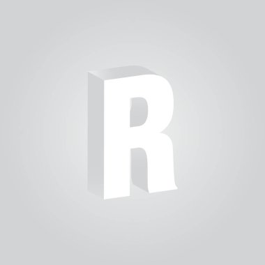 İş Kartı Şablonu için R logosu, Vektör