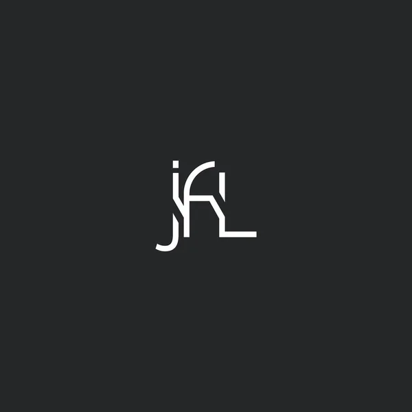 Logo Jfl Para Modelo Cartão Visita Vetor — Vetor de Stock