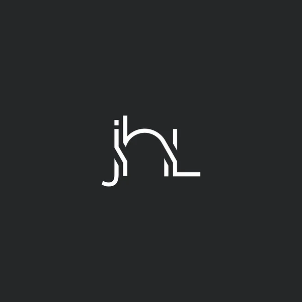 Logotipo Jhl Para Plantilla Tarjeta Visita Vector — Archivo Imágenes Vectoriales