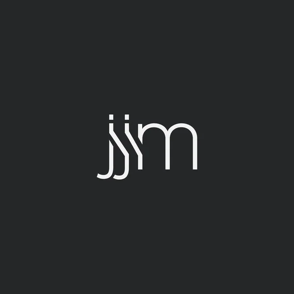 Logo Jjm Plantilla Tarjeta Visita Vector — Vector de stock