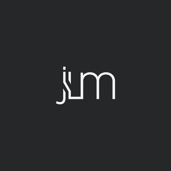 Logo Jlm Modello Biglietto Visita Vettore — Vettoriale Stock