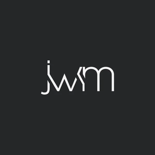 Logo Jwm Für Visitenkartenvorlage Vektor — Stockvektor