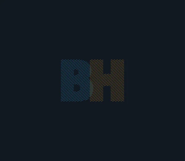 用于名片模板 矢量的Bh标志 — 图库矢量图片