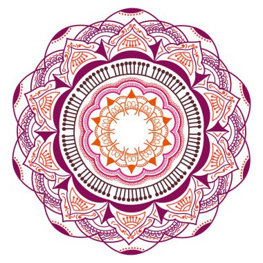 Çiçek Mandala süslemeli el ilanı. Vektör oryantal tasarımı