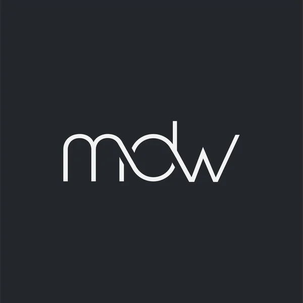 Logo Mdw Pour Modèle Carte Visite Vecteur — Image vectorielle