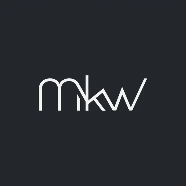 Logo Mkw Modello Biglietto Visita Vettore — Vettoriale Stock