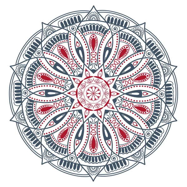 Flyer Floral Mandala Ornaments Vector Oriental Design — Stock Vector