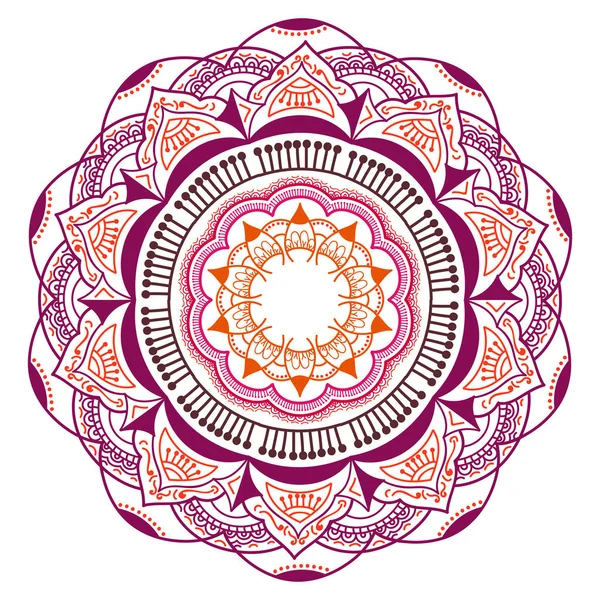 Çiçek Mandala süslemeli el ilanı. Vektör oryantal tasarımı