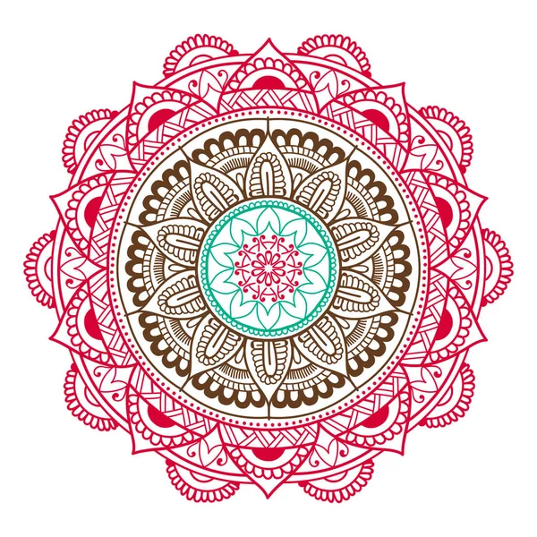 Çiçek Mandala süslemeli el ilanı. Vektör oryantal tasarımı