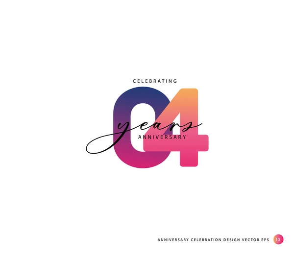 Anniversario Gradiente Logo Icona Geometrico Corporate Identity Vettore Illustrazione — Vettoriale Stock