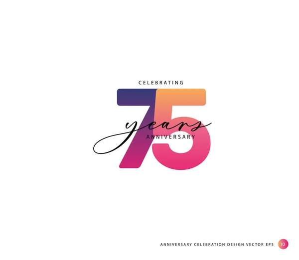 Icono Del Logotipo Gradiente Del Aniversario Identidad Corporativa Geométrica Ilustración — Archivo Imágenes Vectoriales
