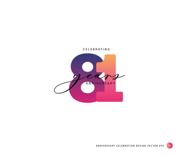 Anniversario Gradiente Logo Icona Geometrico Corporate Identity Vettore Illustrazione — Vettoriale Stock