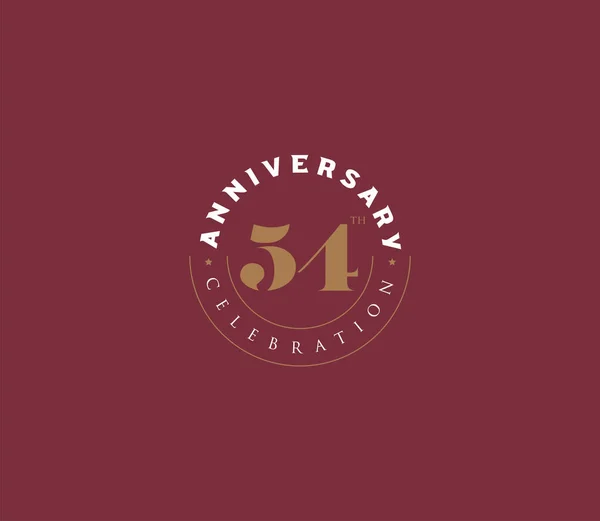 Anniversario Logo Rotondo Icona Identità Aziendale Geometrica Illustrazione Vettoriale — Vettoriale Stock