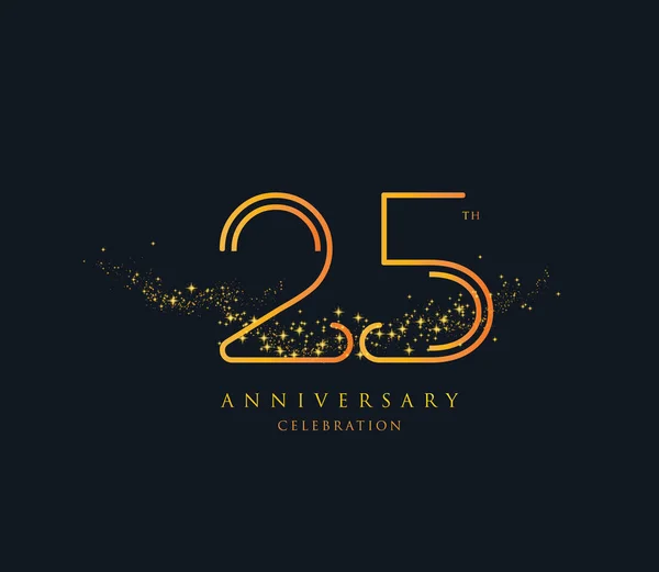 Anniversary Glitter Logo Icon Geometrical Corporate Identity Vector Illustration — Stock Vector