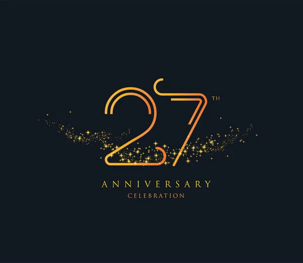 Anniversary Glitter Logo Icon Geometrical Corporate Identity Vector Illustration — Stock Vector