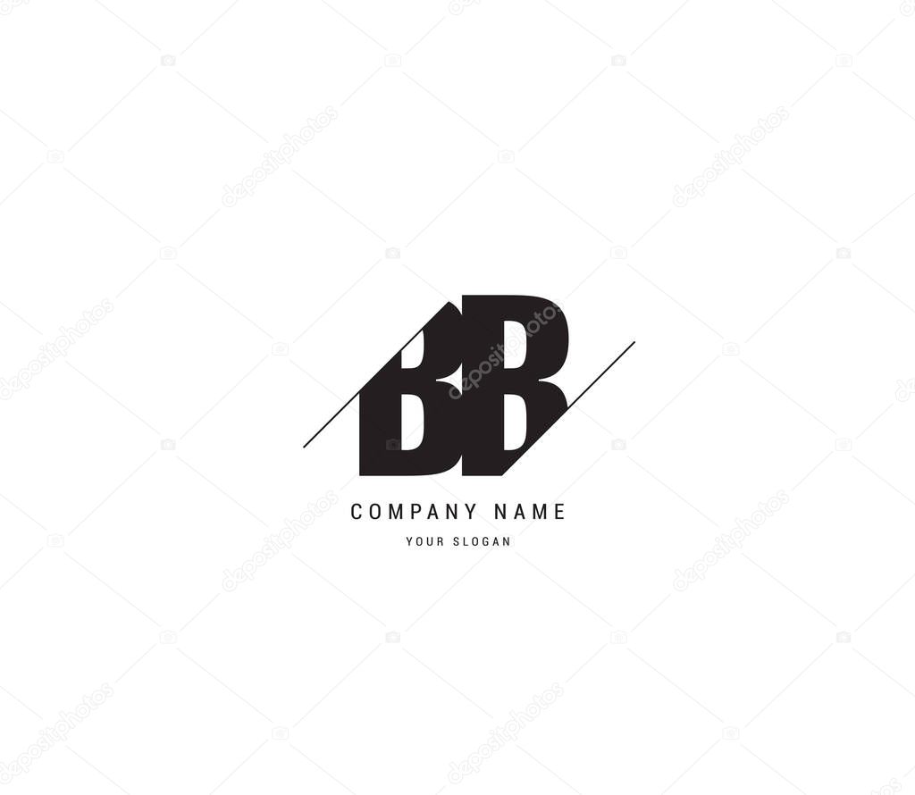 logo bb for Business Card Template, Vector