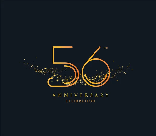 記念日の輝きのロゴ56アイコン 幾何学的な企業アイデンティティ ベクトルイラスト — ストックベクタ