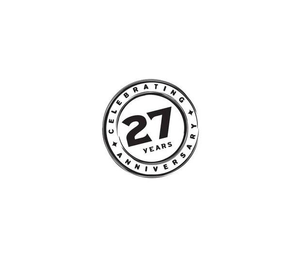Jubiläum Runde Logo Symbol Geometrische Corporate Identity Vektorillustration — Stockvektor