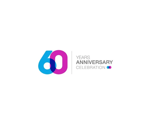 Anniversary Logo Icon Geometrical Corporate Identity Vector Illustration — Stock Vector