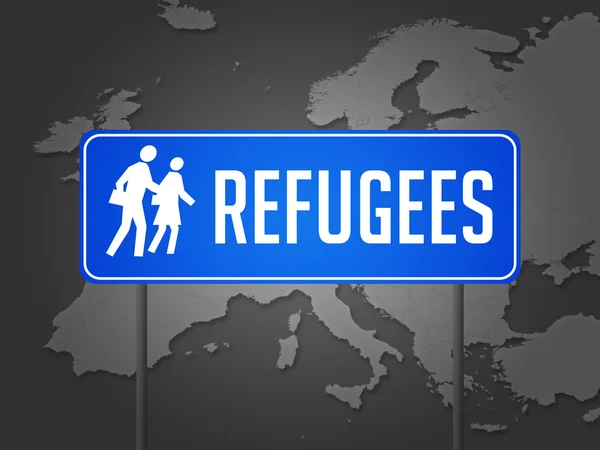 Refugees Sign European Union — Stock Photo, Image