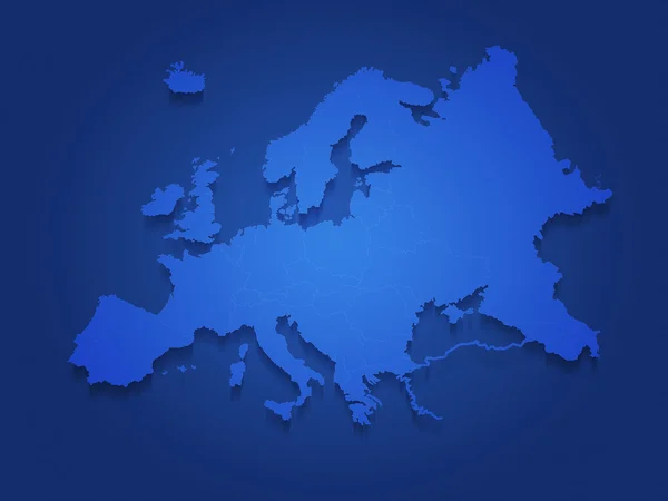 Modrá Grafika Evropského Kontinentu — Stock fotografie