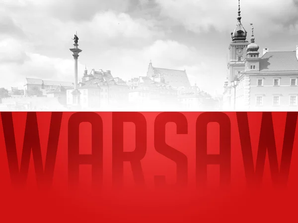 华沙是波兰的首都 — 图库照片