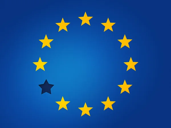 Yıldız Grafiği Olmayan Avrupa Birliği Bayrağı — Stok fotoğraf