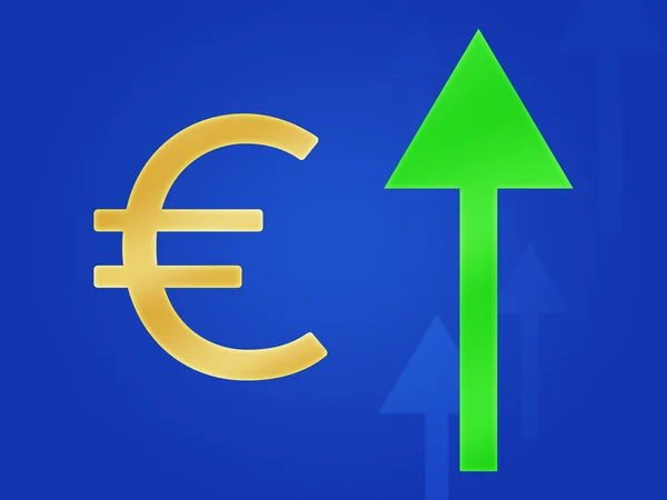Euro Currency Rise Europe Graphic — 스톡 사진