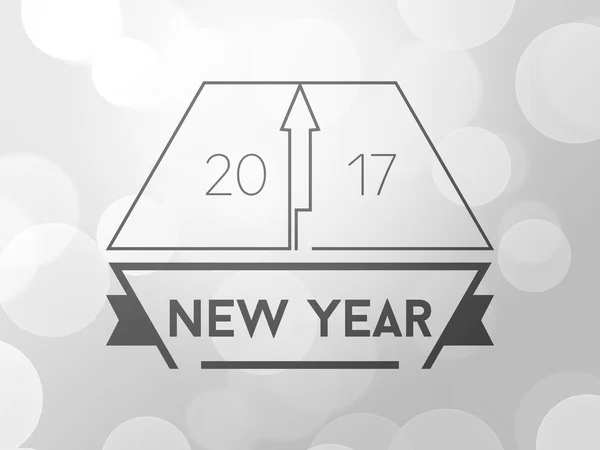 Valkoinen 2017 Uusi Vuosi Kortti — kuvapankkivalokuva