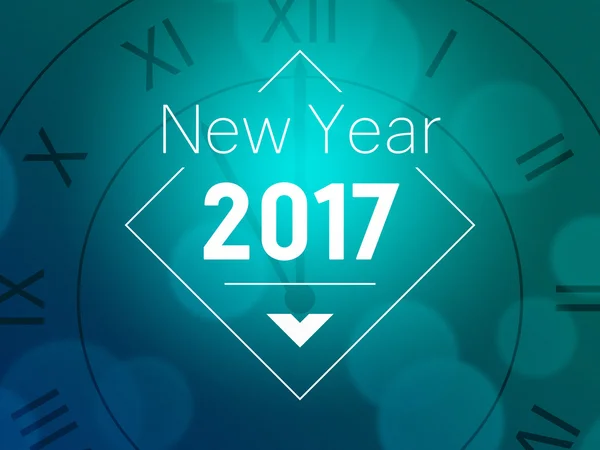 Blaue Neujahrskarte 2017 — Stockfoto