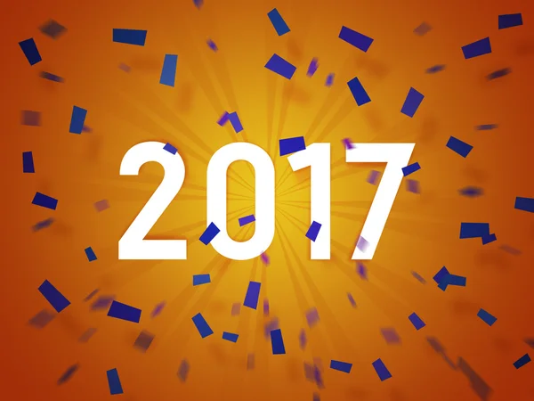 新年2017 Confetti — ストック写真