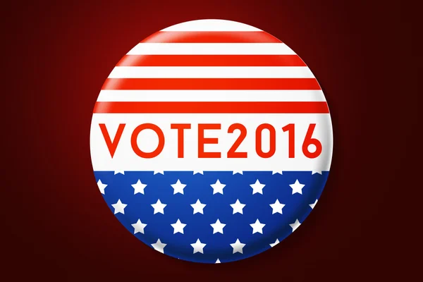 Elecciones Presidenciales Estados Unidos Vote 2016 Botón —  Fotos de Stock
