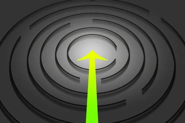 Force Solved Maze Concept Image — Stock Photo, Image
