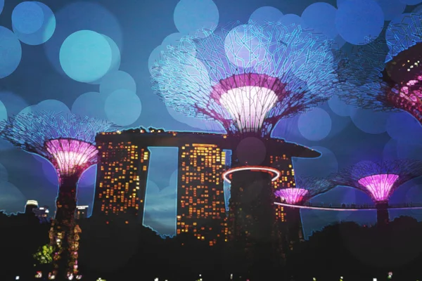 Singapore Gärten Der Bucht Abstrakt — Stockfoto