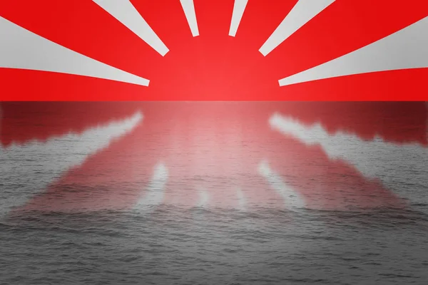 Rising Sun Pacific World War Graphic Wwii — Stock Photo, Image