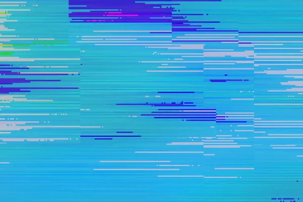 Retro Blue Glitchy Display Digital Backdrop Texture — Stock Photo, Image