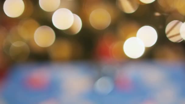 Luces de Navidad bokeh — Vídeo de stock