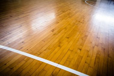ahşap yerde Basketbol Sahası 
