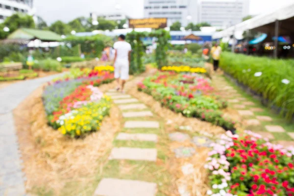 Blurred flower garden — Stock Photo, Image